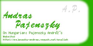 andras pajenszky business card